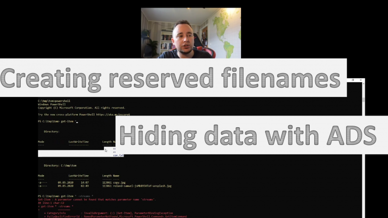Creating reserved file names and Alternate Data Streams